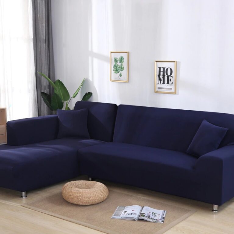 Sofa Cover Navy 4 Seats