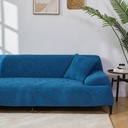Sofa Cover Jacquard Royal Blue 3 Seat