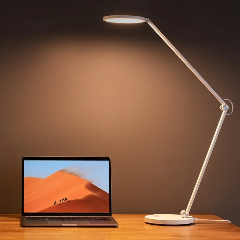 Xiaomi Smart LED Desk Lamp Pro illuminating a desk
