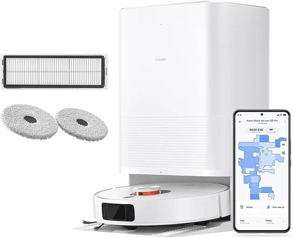 Xiaomi Robot Vacuum X20 Pro with Xiaomi Home application
