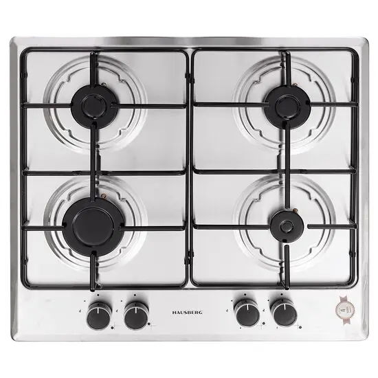 Hausberg 4 Burners Steel Built-In Gas CookerHB-555IN