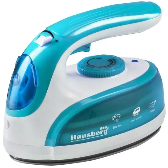 Hausberg HB-7910BL Electric Travel Iron With Ceramic Soleplate
