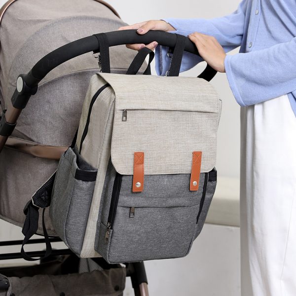Diaper Bag Grey Brown