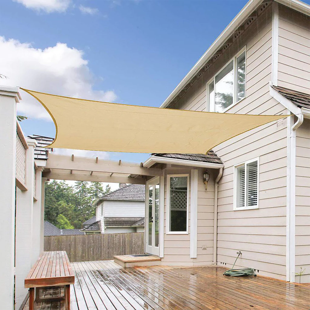 Polyester Sunshade Sheet Khaki Color 5M x 5M 280GSM