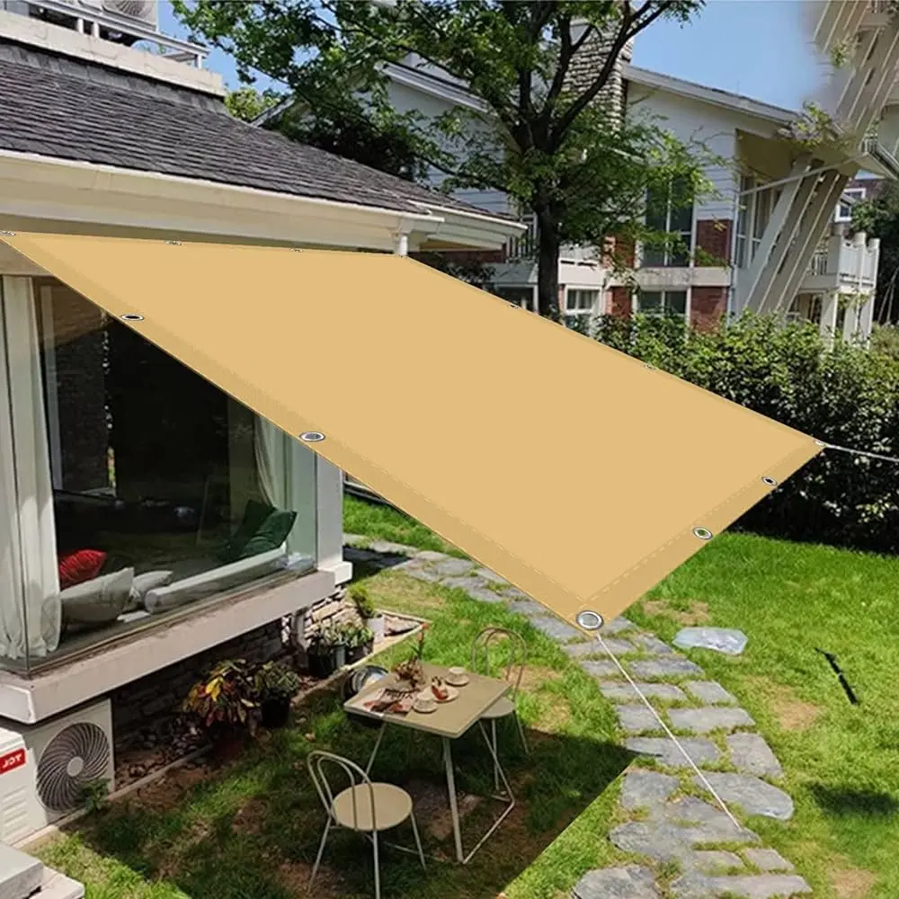 Polyester Sunshade Sheet Khaki Color 4M x 6M 280GSM