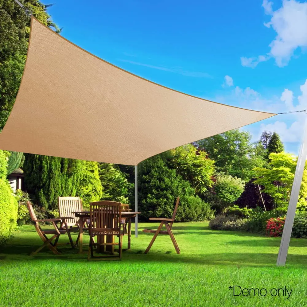Polyester Sunshade Sheet Khaki Color 6M x 6M 280GSM
