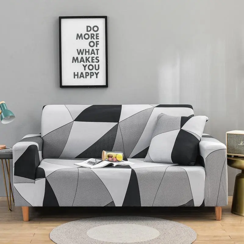 NSF Sofa Cover Black White Grey 2 Seats