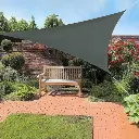 Polyester Triangle Sunshade Sheet Gray Color 5M x 5M 280GSM